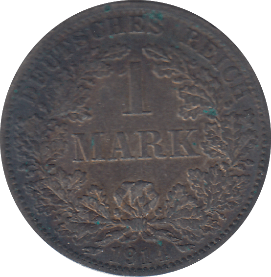 1914 GERMANY 1 MARK - SILVER WORLD COINS - Cambridgeshire Coins