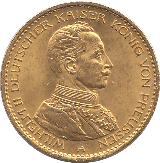 1914 GOLD 20 MARK GERMANY - GOLD WORLD COINS - Cambridgeshire Coins