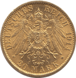 1914 GOLD 20 MARK GERMANY - GOLD WORLD COINS - Cambridgeshire Coins