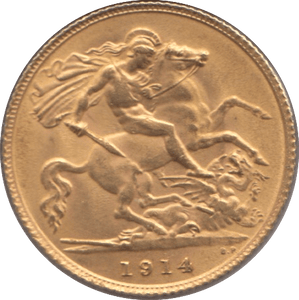 1914 GOLD HALF SOVEREIGN ( UNC ) - HALF SOVEREIGN - Cambridgeshire Coins