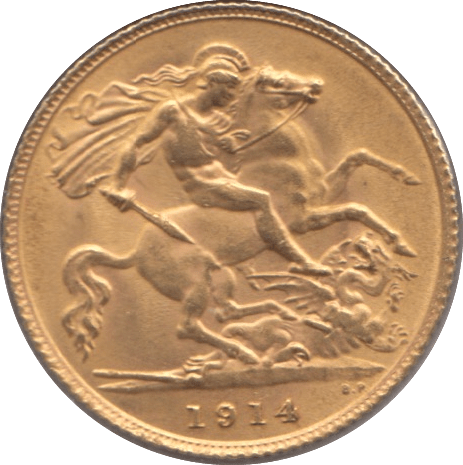 1914 GOLD HALF SOVEREIGN ( UNC ) - HALF SOVEREIGN - Cambridgeshire Coins
