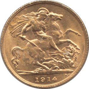 1914 GOLD HALF SOVEREIGN ( UNC ) - HALF SOVEREIGN - Cambridgeshire Coins