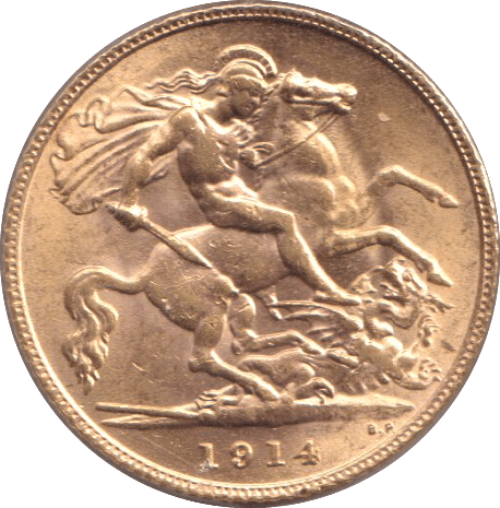 1914 GOLD HALF SOVEREIGN ( UNC ) - HALF SOVEREIGN - Cambridgeshire Coins