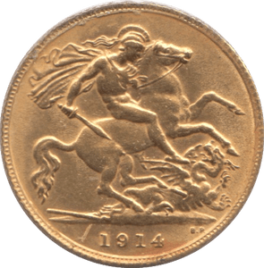 1914 GOLD HALF SOVEREIGN ( UNC ) - HALF SOVEREIGN - Cambridgeshire Coins