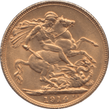 1914 GOLD SOVEREIGN ( AUNC ) - SOVEREIGN - Cambridgeshire Coins