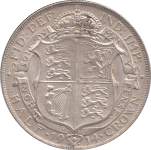 1914 HALFCROWN ( EF ) - Halfcrown - Cambridgeshire Coins