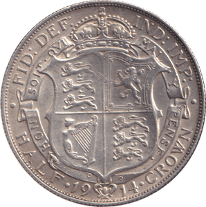 1914 HALFCROWN ( EF ) - WORLD COINS - Cambridgeshire Coins