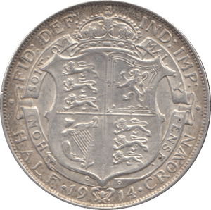 1914 HALFCROWN ( GVF ) - Halfcrown - Cambridgeshire Coins