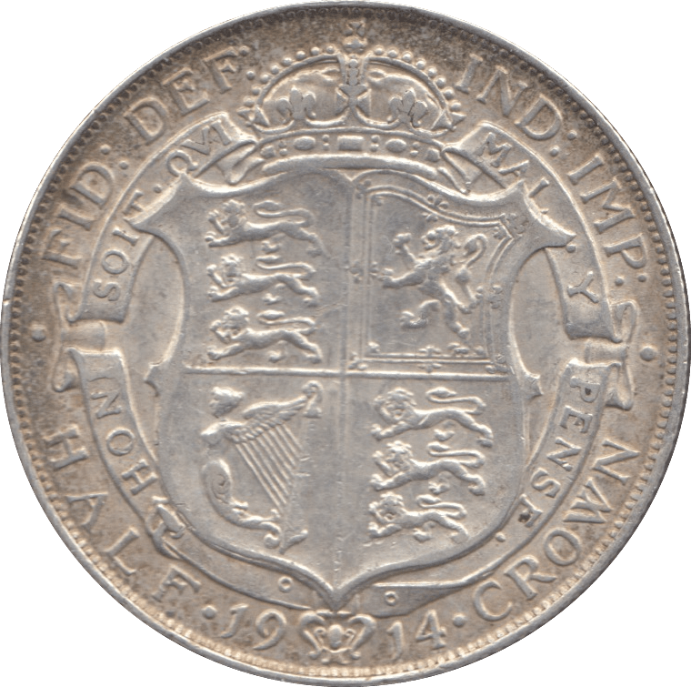 1914 HALFCROWN ( GVF ) - Halfcrown - Cambridgeshire Coins