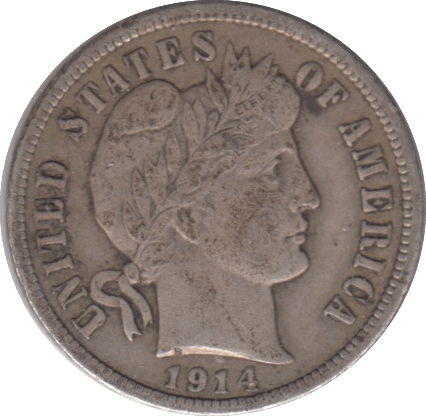 1914 ONE DIME USA - WORLD COINS - Cambridgeshire Coins