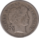 1914 ONE DIME USA - WORLD COINS - Cambridgeshire Coins