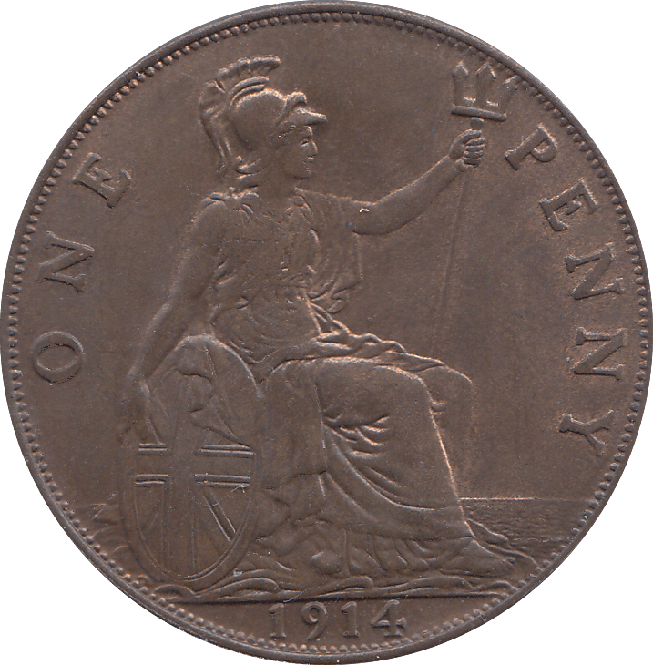 1914 PENNY ( AUNC ) - PENNY - Cambridgeshire Coins