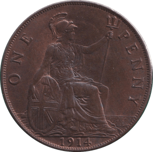 1914 PENNY ( AUNC ) - PENNY - Cambridgeshire Coins