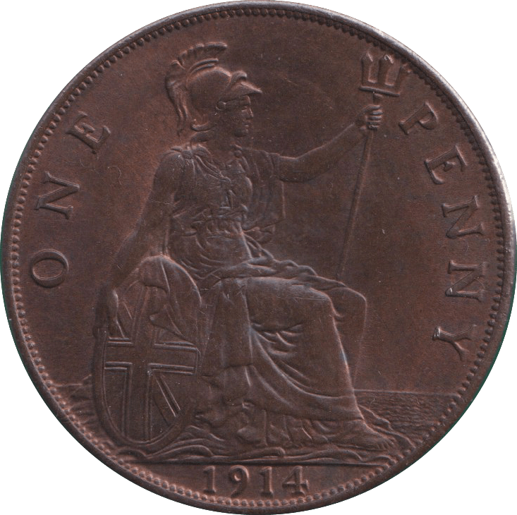 1914 PENNY ( AUNC ) - PENNY - Cambridgeshire Coins