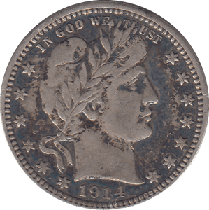 1914 QUARTER DOLLAR USA - WORLD COINS - Cambridgeshire Coins