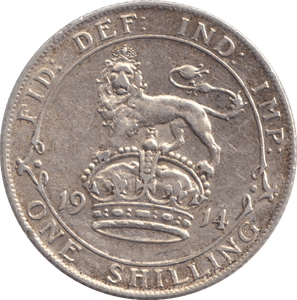1914 SHILLING ( EF ) - SHILLING - Cambridgeshire Coins