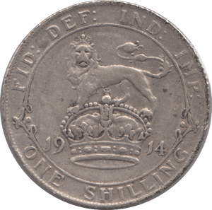 1914 SHILLING ( FINE ) - Shilling - Cambridgeshire Coins