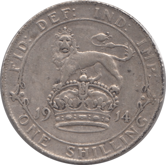 1914 SHILLING ( FINE ) - Shilling - Cambridgeshire Coins