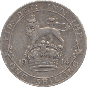 1914 SHILLING ( FINE ) - SHILLING - Cambridgeshire Coins