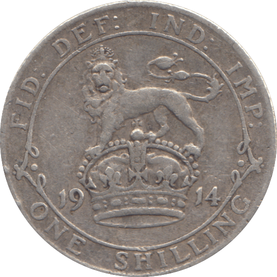 1914 SHILLING ( FINE ) - SHILLING - Cambridgeshire Coins
