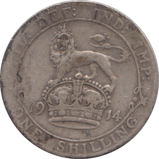 1914 SHILLING ( FINE ) - Shilling - Cambridgeshire Coins