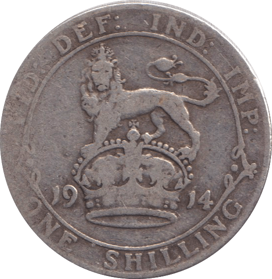 1914 SHILLING ( FINE ) - SHILLING - Cambridgeshire Coins