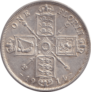 1914 SHILLING ( GVF ) - SHILLING - Cambridgeshire Coins