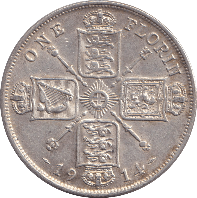 1914 SHILLING ( GVF ) - SHILLING - Cambridgeshire Coins