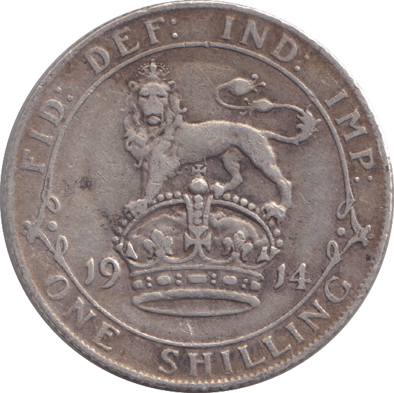 1914 SHILLING ( VF ) - SHILLING - Cambridgeshire Coins
