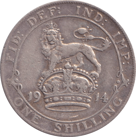 1914 SHILLING ( VF ) - SHILLING - Cambridgeshire Coins