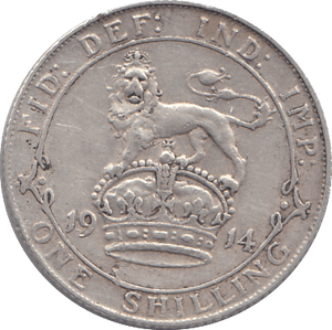 1914 SHILLING ( VF ) - SHILLING - Cambridgeshire Coins