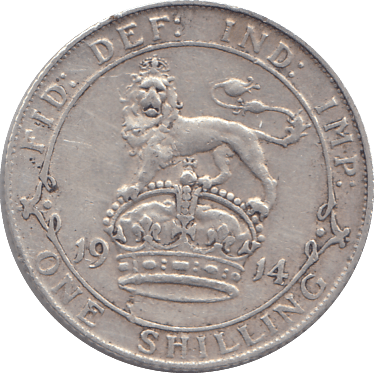 1914 SHILLING ( VF ) - SHILLING - Cambridgeshire Coins