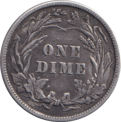 1914 SILVER BARBER DIME USA - SILVER WORLD COINS - Cambridgeshire Coins