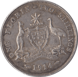1914 SILVER FLORIN AUSTRALIA - SILVER WORLD COINS - Cambridgeshire Coins