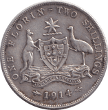 1914 SILVER FLORIN AUSTRALIA - SILVER WORLD COINS - Cambridgeshire Coins