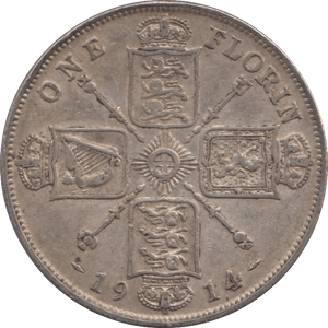 1914 SILVER FLORIN ( GVF ) - FLORIN - Cambridgeshire Coins