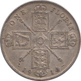 1914 SILVER FLORIN ( GVF ) - FLORIN - Cambridgeshire Coins