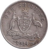 1914 SILVER ONE SHILLING AUSTRALIA - WORLD COINS - Cambridgeshire Coins