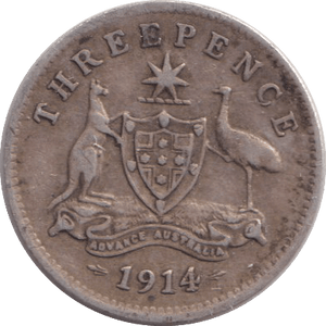 1914 SILVER THREEPENCE - SILVER WORLD COINS - Cambridgeshire Coins