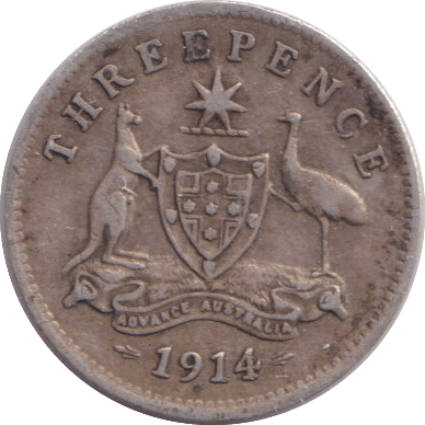 1914 SILVER THREEPENCE - SILVER WORLD COINS - Cambridgeshire Coins