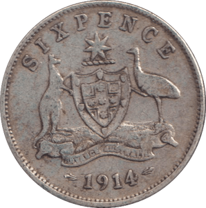 1914 SIXPENCE AUSTRALIA - SIXPENCE - Cambridgeshire Coins