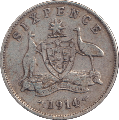 1914 SIXPENCE AUSTRALIA - SIXPENCE - Cambridgeshire Coins