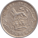 1914 SIXPENCE ( EF ) - WORLD COINS - Cambridgeshire Coins