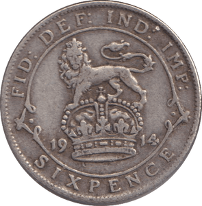 1914 SIXPENCE ( FAIR ) - SIXPENCE - Cambridgeshire Coins