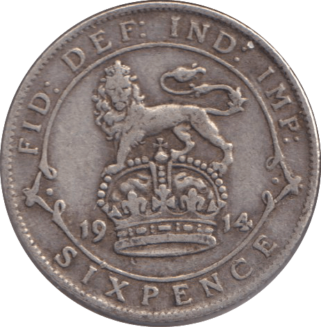1914 SIXPENCE ( FAIR ) - SIXPENCE - Cambridgeshire Coins