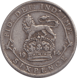 1914 SIXPENCE ( FAIR ) - SIXPENCE - Cambridgeshire Coins
