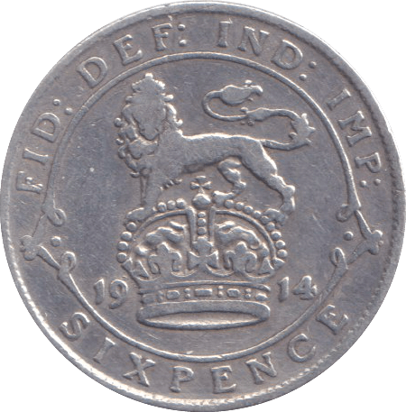 1914 SIXPENCE ( FINE ) - SIXPENCE - Cambridgeshire Coins