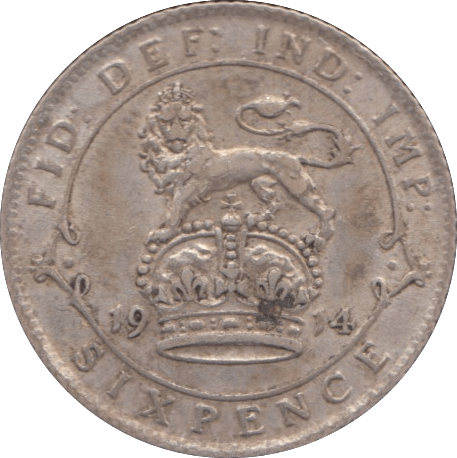 1914 SIXPENCE ( GVF ) - SIXPENCE - Cambridgeshire Coins