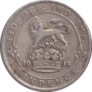 1914 SIXPENCE ( NF ) - SIXPENCE - Cambridgeshire Coins