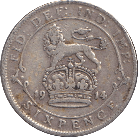 1914 SIXPENCE ( NF ) - SIXPENCE - Cambridgeshire Coins